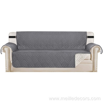 Reversible Loveseat Sofa Couch Cover with Elastic Straps